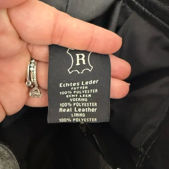 vintage leather world by lucky leather echtes leder futter pants size 30 - Picture 4 of 4